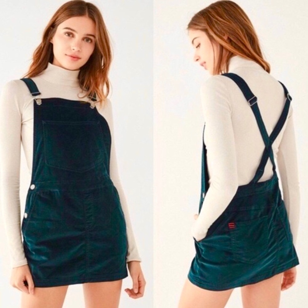 Urban Outfitters BDG Velvet Overall Skirt Jumper